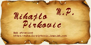 Mihajlo Pirković vizit kartica